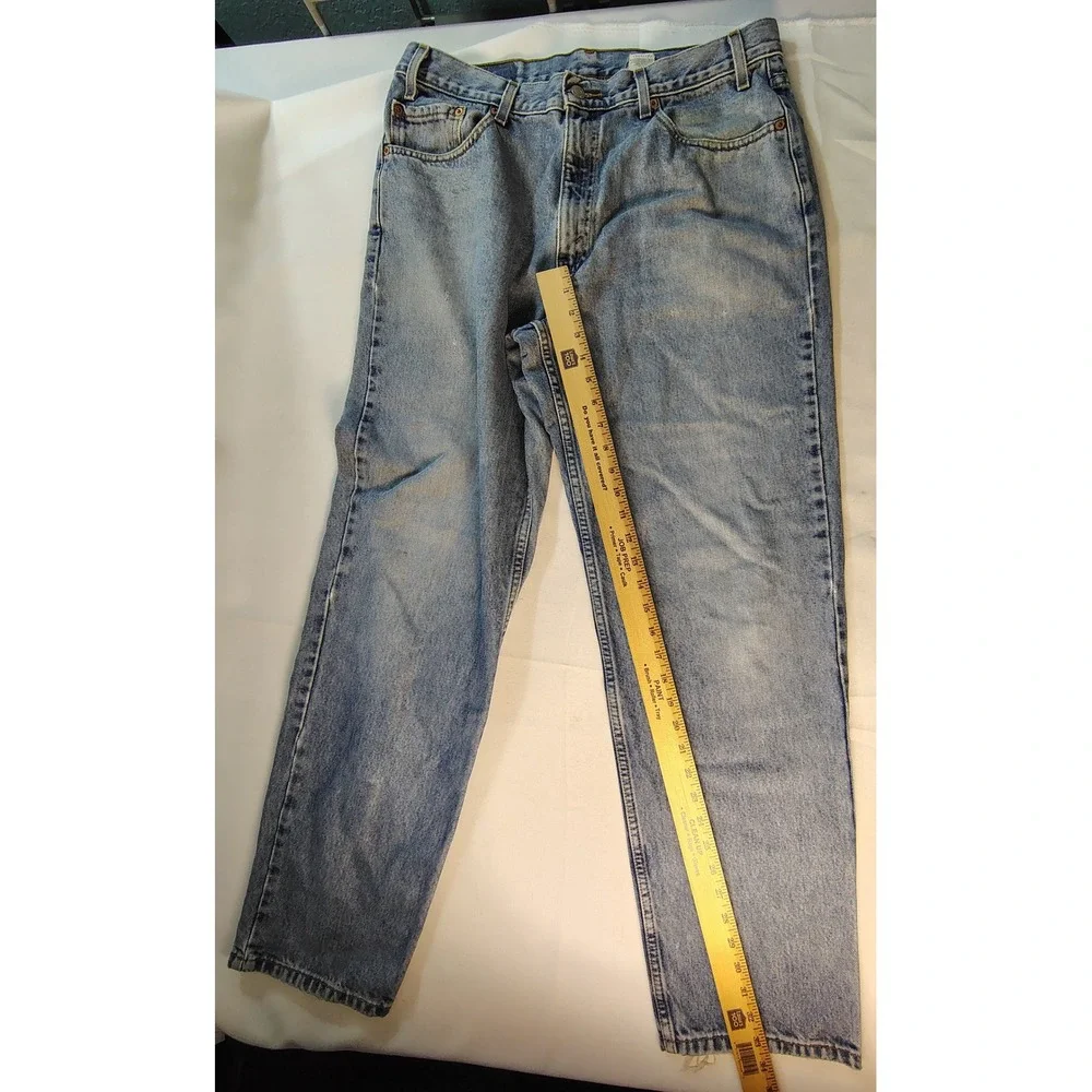 Levis 550 Relaxed Fit Jeans Mens 36x32 Light Wash Blue Vintage 90s Denim Tapered